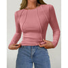 Women Long Sleeve T Shirts Crewneck Slim Fit Tops Going Out Fall Fashion Basic Tee