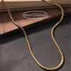 Fashionable stainless steel thick necklace and twisted long necklace