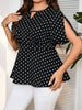 Ladies' Plus Size Elegant Polka Dot Blouse - Summer Fashion Office Shirt