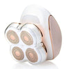 Electric rechargeable hair remover, thigh hair extractor, four-head shaving blade