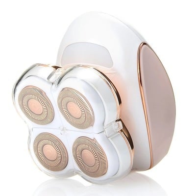 Electric rechargeable hair remover, thigh hair extractor, four-head shaving blade