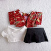 17cm Labubu Plush Doll with Kimono and Hair Accessories
