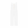 Women's Elegant Wide-Leg Jumpsuit - Button Front Formal & Casual Romper, Lightweight Wear