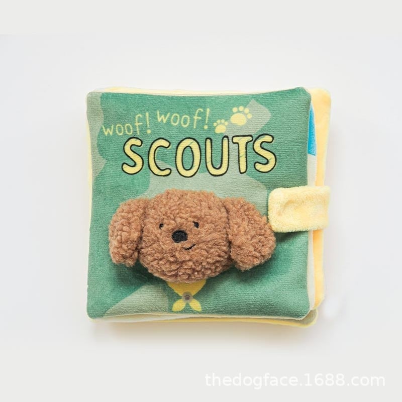 Dog pet toy sound fabric book