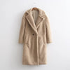 Lamb Wool Fur Profile Long Fur Coat Women
