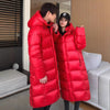 Goose Down Black Gold Down Jacket Thickened Long Section Over The Knee