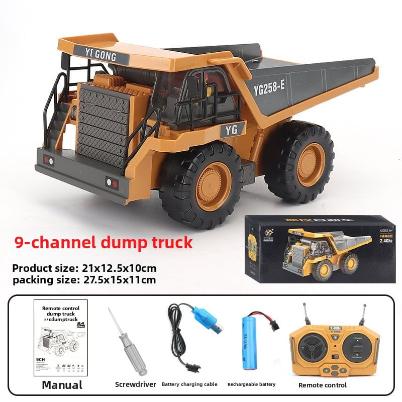 Remote control excavator alloy remote control car excavator engineering car toy charging  children's toy car wholesale