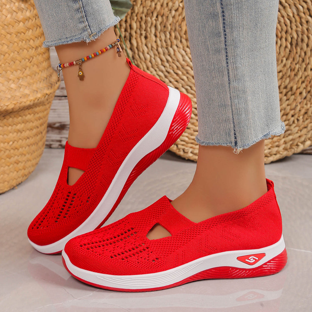 Large-size casual comfortable women's leather shoes
