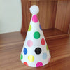 Children's birthday party polka dot pompom party hat crown hat set baby one year old full moon photo props