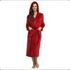 Local Stock Plush Oversize Winter Soft Warm Long Flannel Bathrobe With Hooded Women Thick Night Fleece Bath Robes Dressing