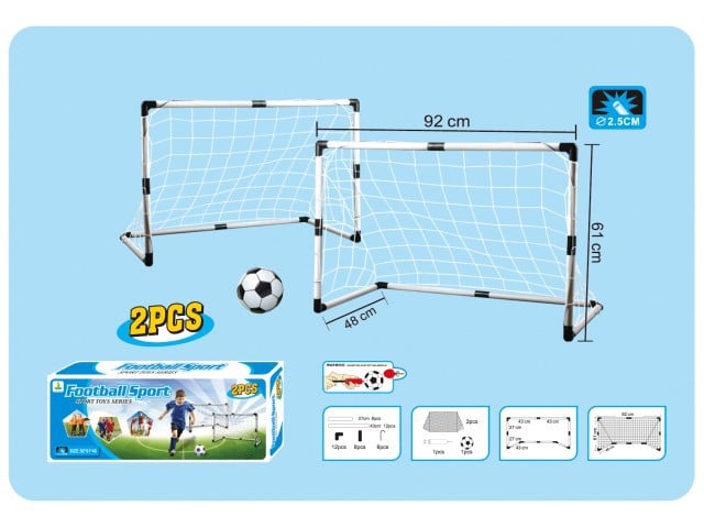 Kidsren's Plastic Football Goal Indoor and Outdoor Sports Toys Large Two-In-One Simple Portable Football Goal