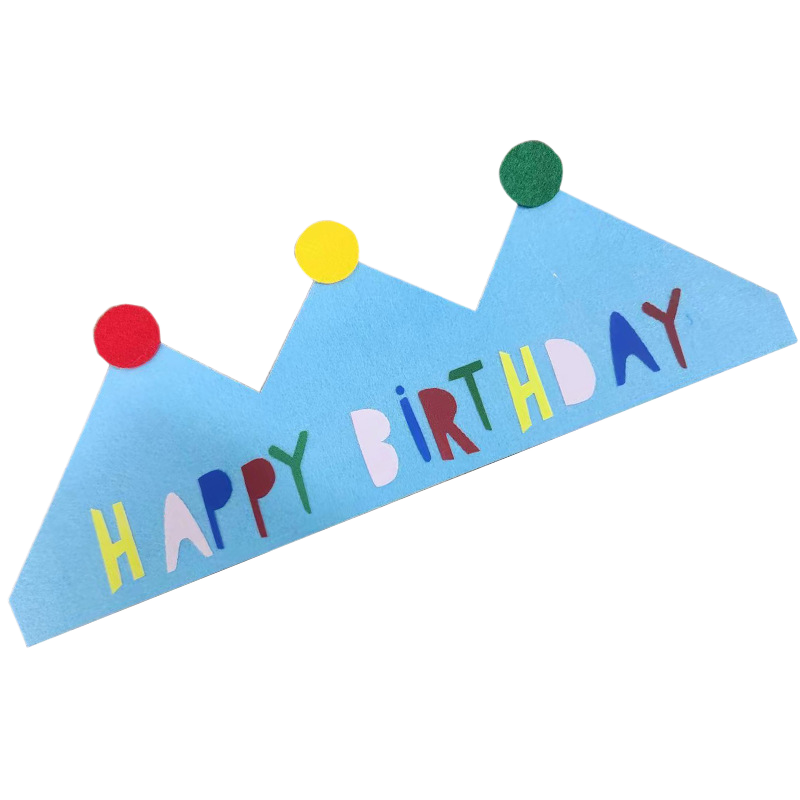 INS New Felt Crown Letter Birthday Hat for Kids Party