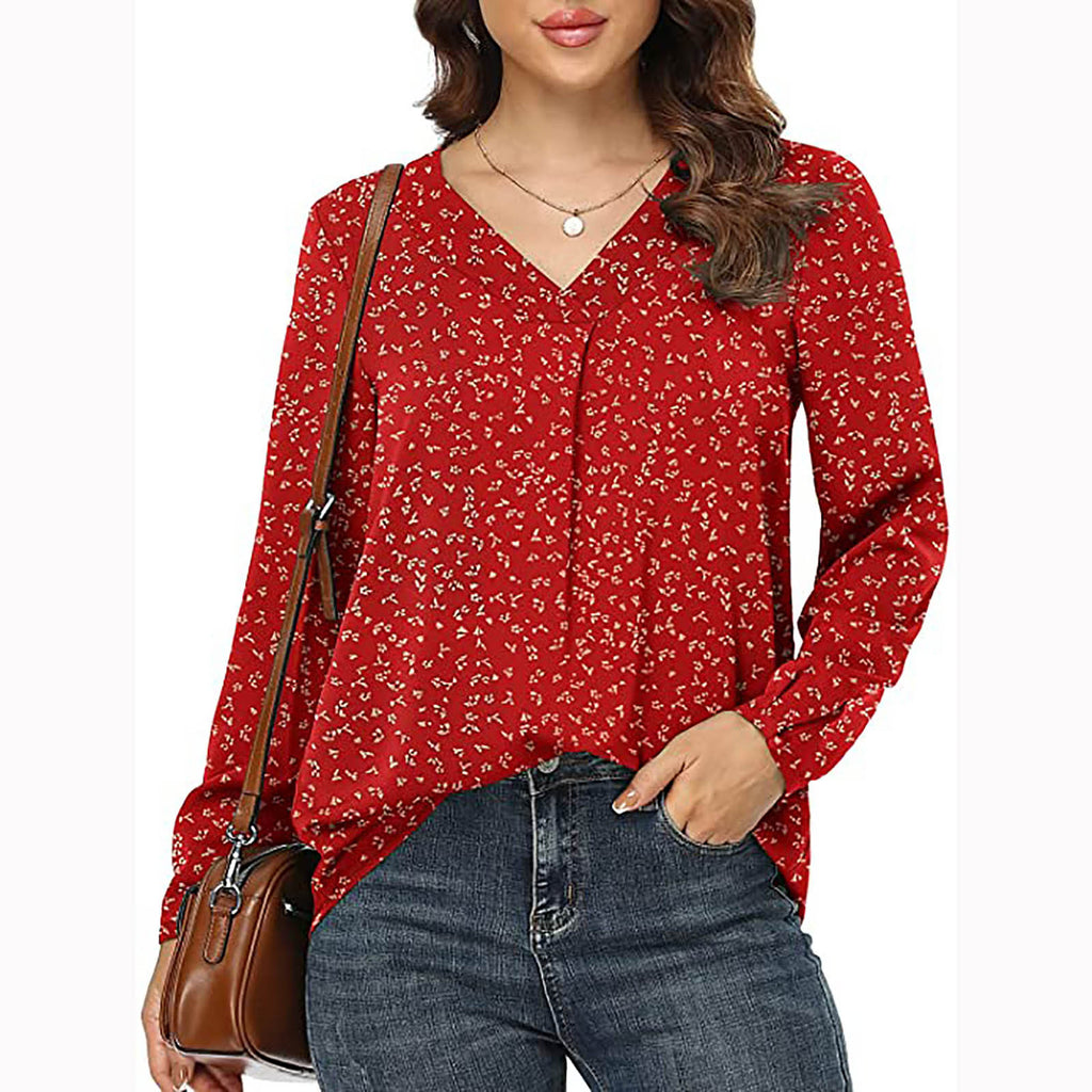 Women's Clothing Casual V-neck Temperament Top