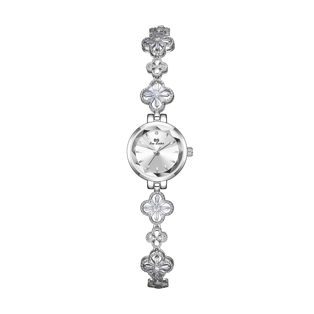 BS Four-leaf Clover Lucky Zircon Women's Chain Watch