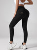Yoga Waist Pleated Peach Hip Lifting Sports Pants For Female Workers, Pocket High Waisted Button Down Pants