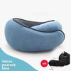 A U-shaped neck guard pillow that can be stored