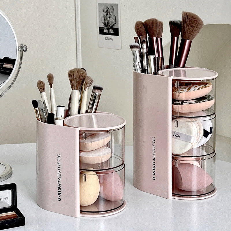 Powder puff storage box