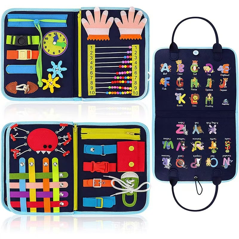 Montessori Felt Busy Board for Kids - Early Educational DIY Activity Toy