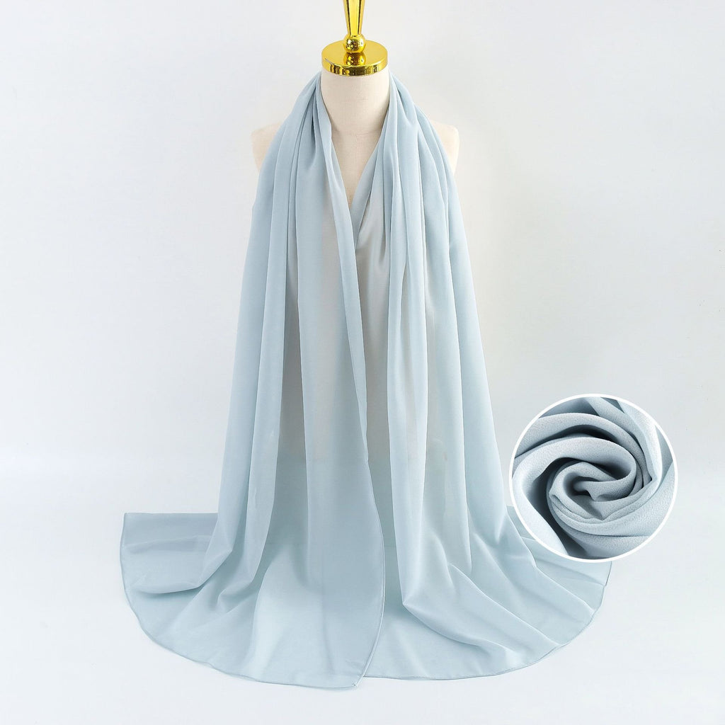 Elegant Pearl Chiffon Scarf for Women