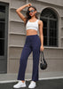 Women's New Button Up Straight Leg Pants With Pocket Loose Yoga Pants