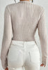 Women's Ribbed Mock Neck Knit Jumpsuit Long Sleeve Slim Casual Jumpsuit, High Neck Ribbed Knit Long Sleeve Women's Bodysuit For Spring And Autumn, Versatile Casual Jumpsuit.
