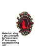 Crystal adjustable ring for women