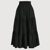 Women's Solid Color High-Waist Knot Detail Flowy Pleated Midi Skirt - Elegant A-Line Skirt For Spring Summer