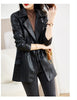 Women's Mid-length Leather Coat Spring And Autumn