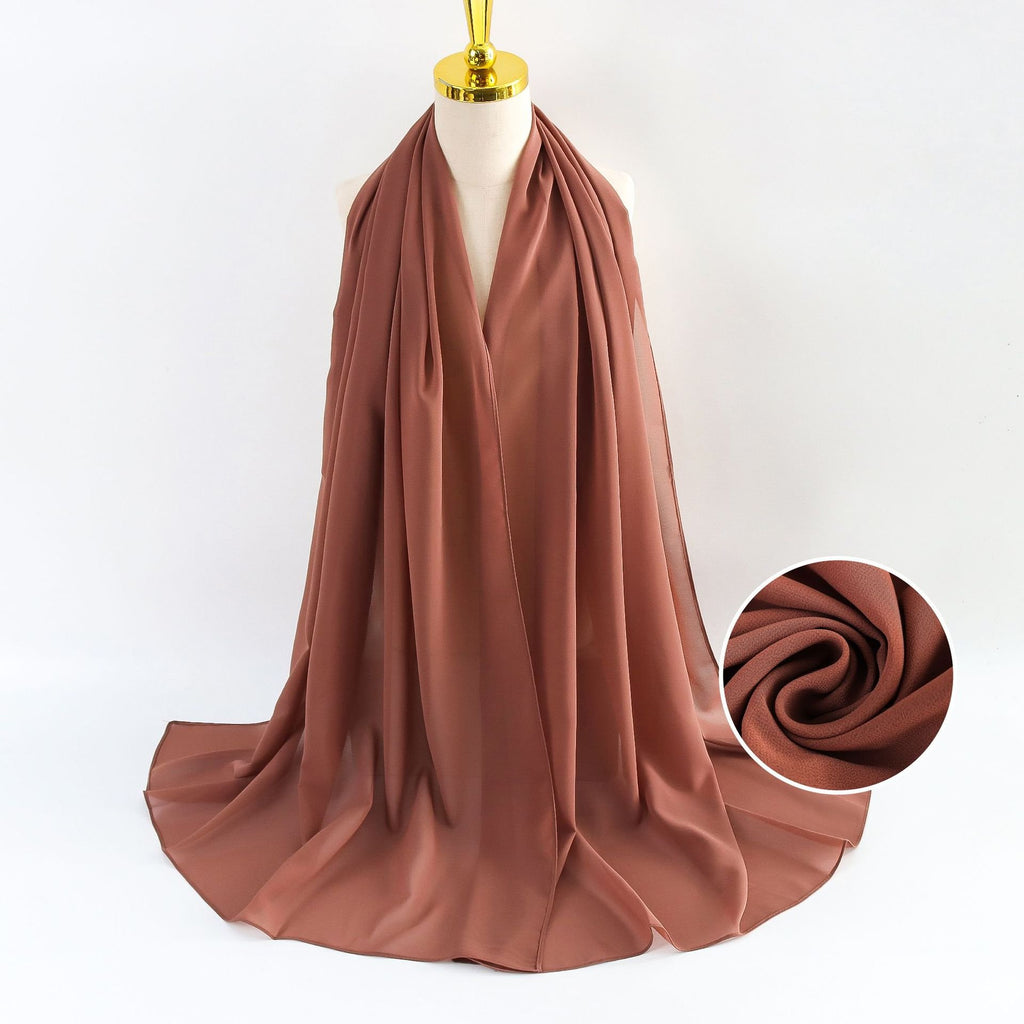 Elegant Pearl Chiffon Scarf for Women