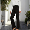 Women's Classic Solid Color Pants Versatile For Casual & Formal Wear