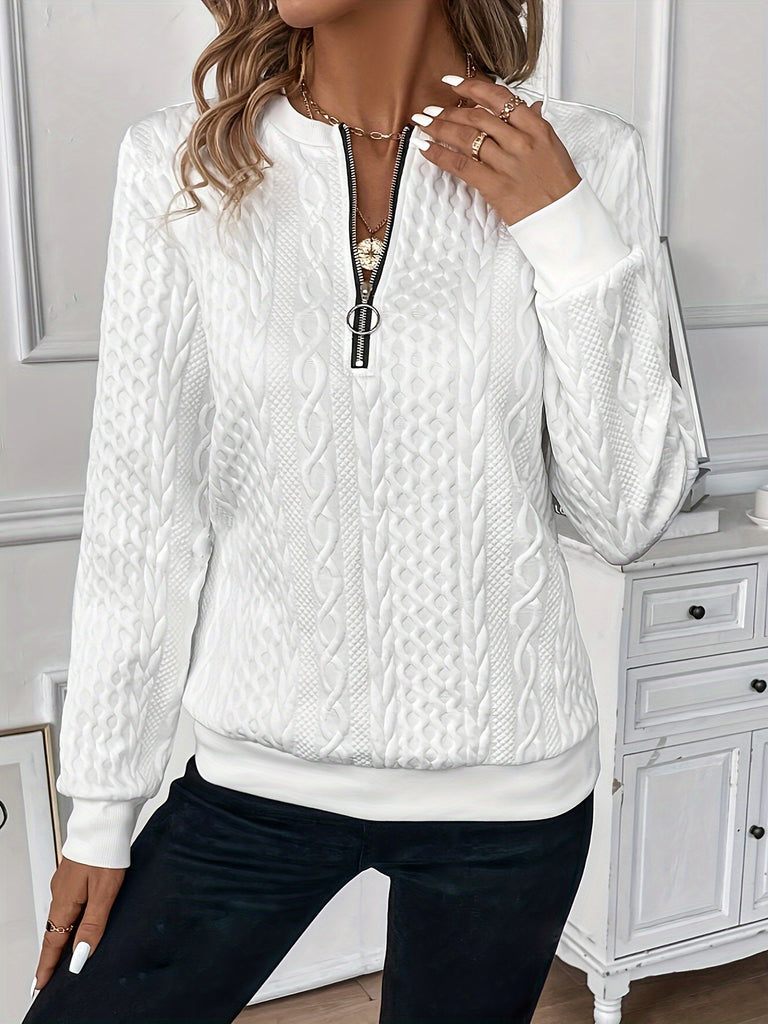 Short Women's Clothing With Zipper Sweater Long Sleeve