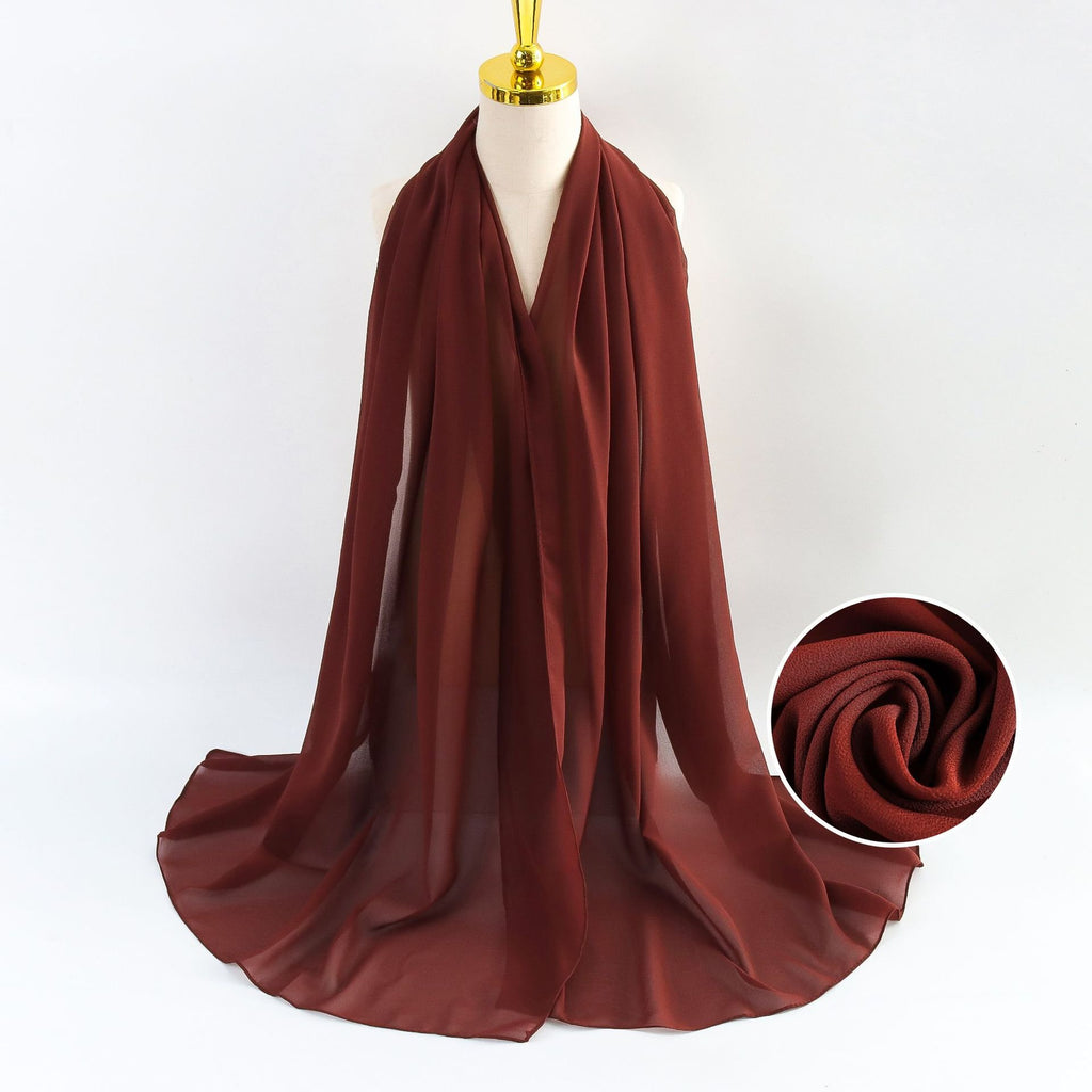 Elegant Pearl Chiffon Scarf for Women