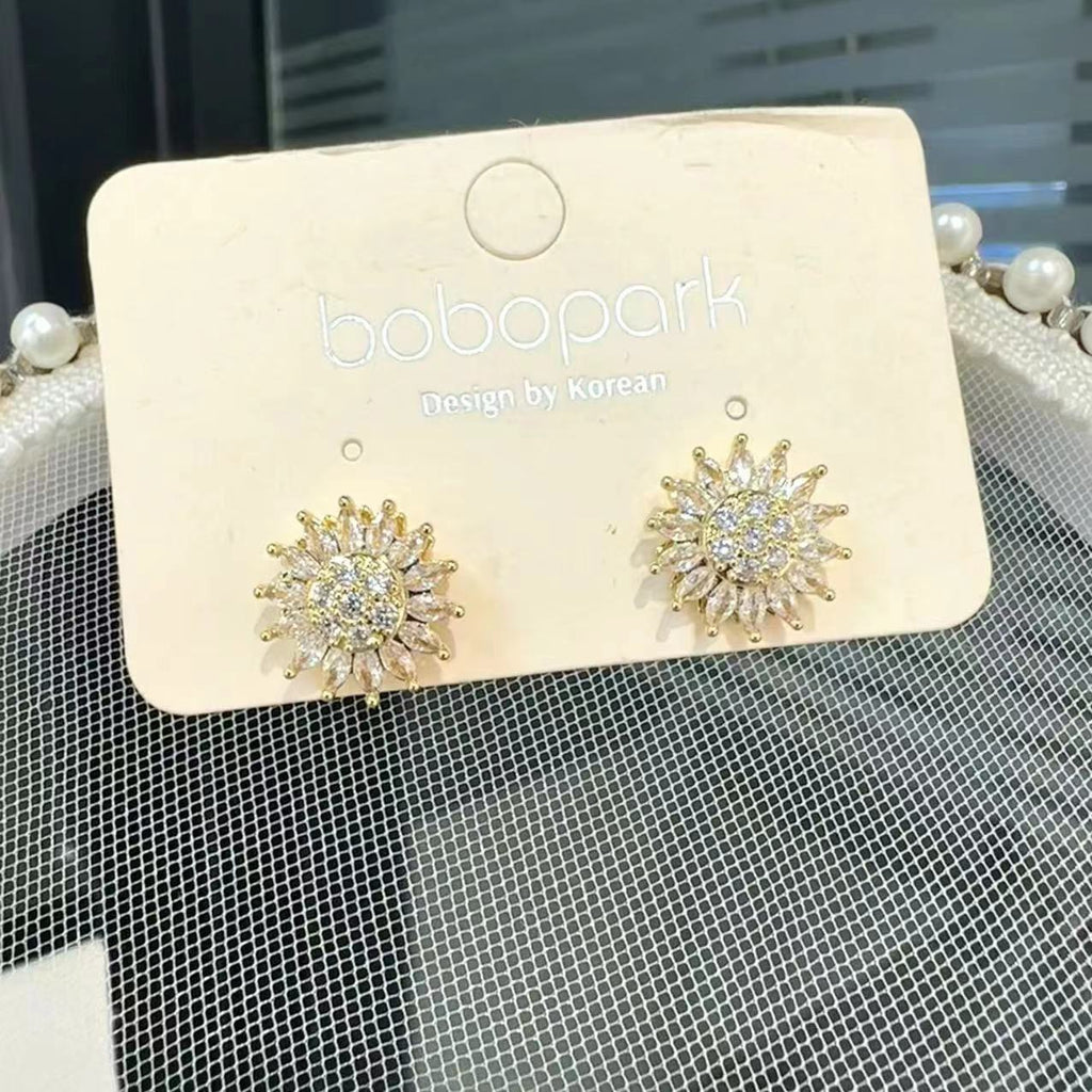 Light luxury rotatable sunflower necklace