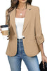 Solid Color Lightweight Slim Suit Jacket