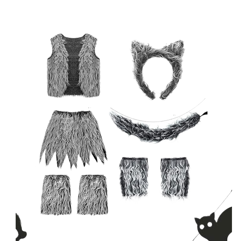 Wolf Ears Head Button Mask