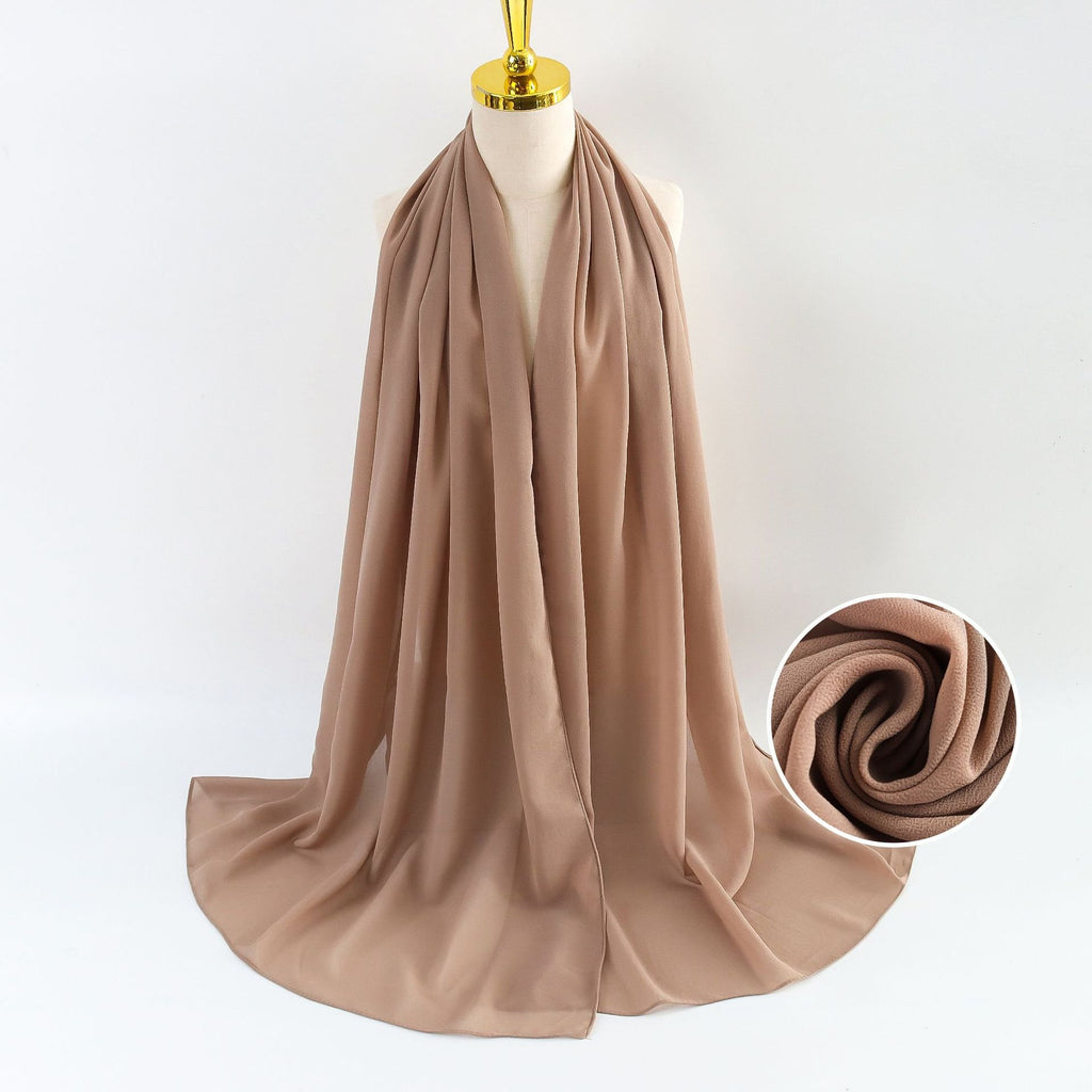 Elegant Pearl Chiffon Scarf for Women