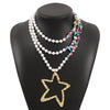 Personalized conch and starfish pendant necklace earrings