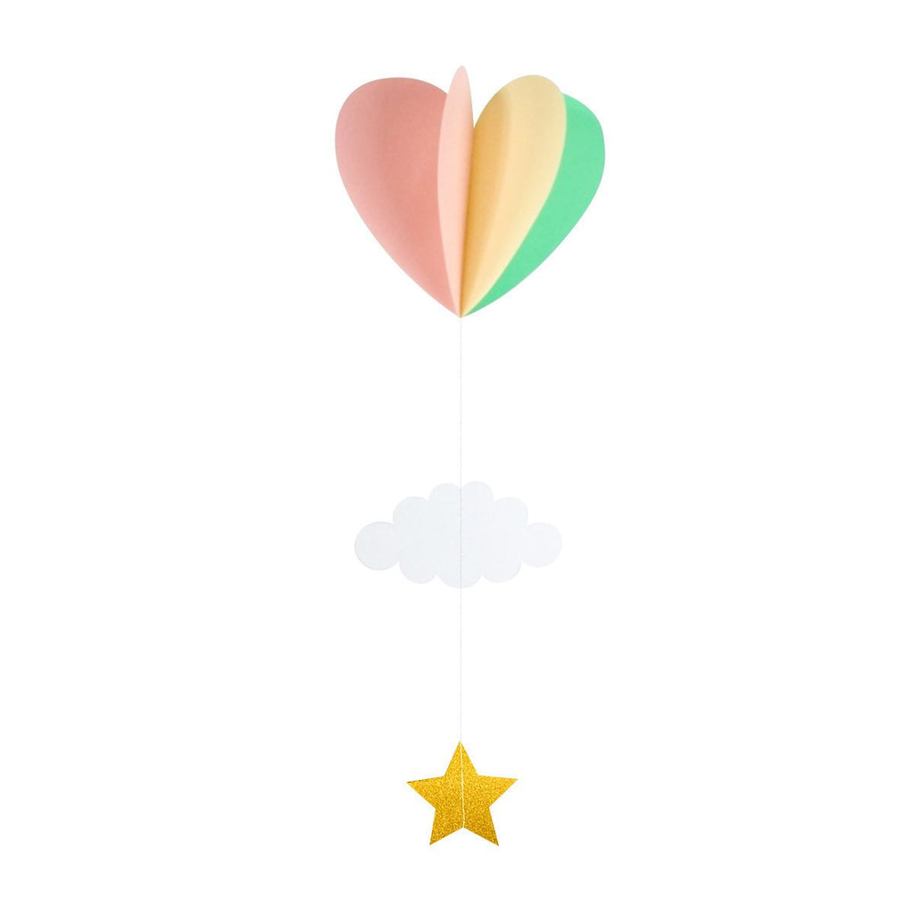 Wedding holiday birthday party decoration supplies three-dimensional hanging ornaments love hot air balloon cloud window pendant
