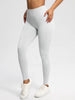 Sexy High Elastic Women's Solid Tights High Waist Workout Yoga Leggings, Scrunch Butt Lifting Elastic Pants, Tummy Control Butt Lifting Workout Yoga Athletic Pants