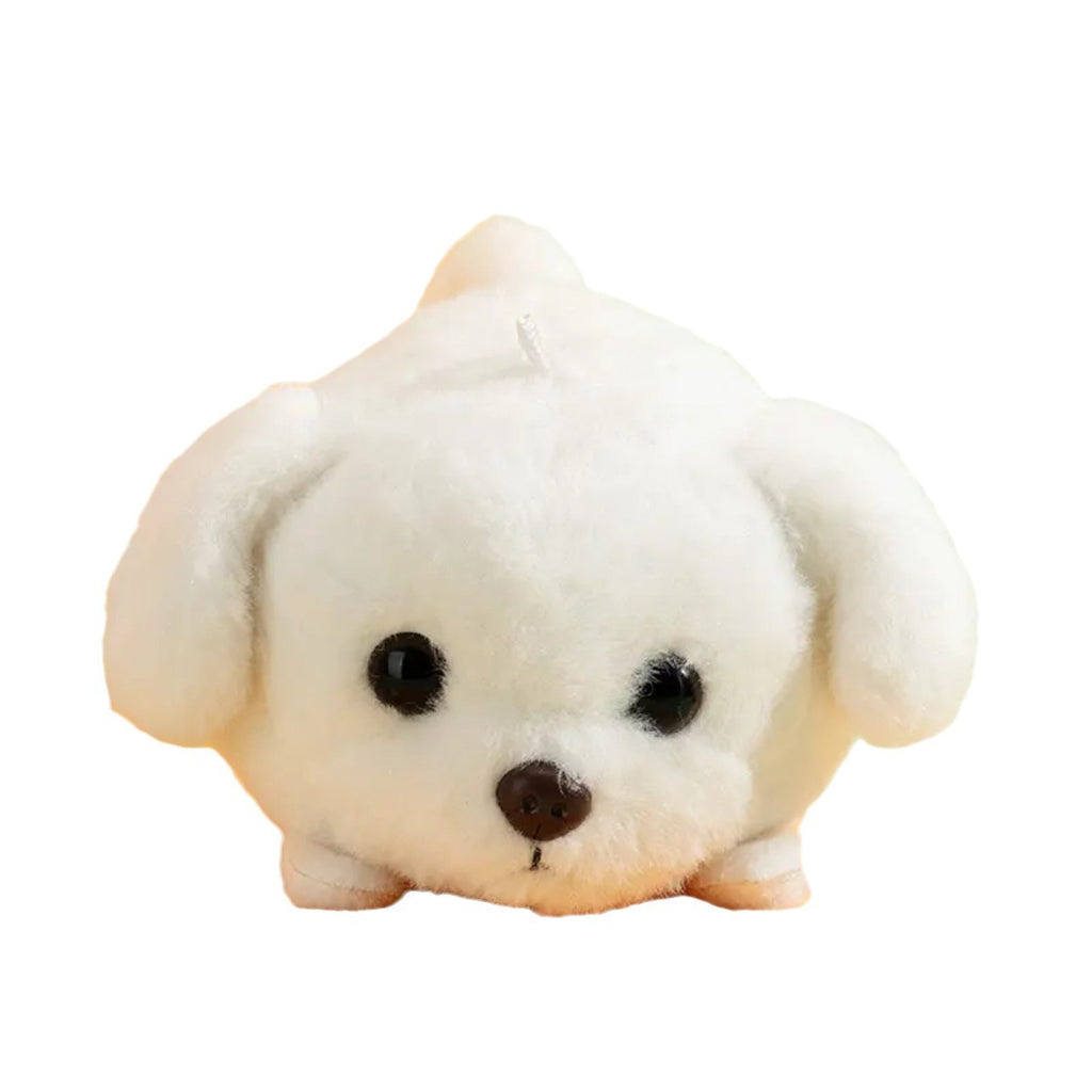 Little White Dog Plush Doll Squeaking Doll Children's Plush Toy Gift for Girlfriend