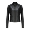 Women's Short Slim-fit Leather Coat