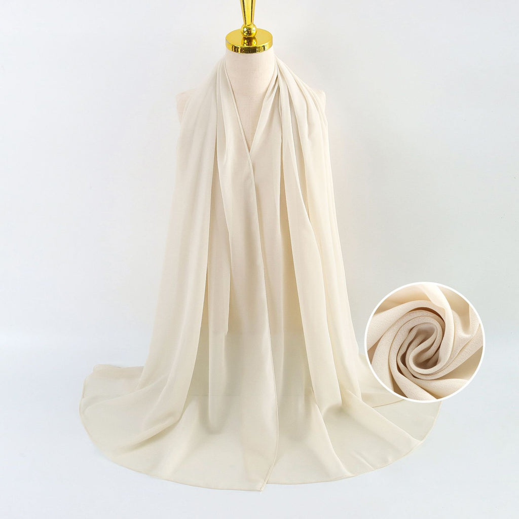 Elegant Pearl Chiffon Scarf for Women
