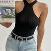 Ladies' Solid Color Fashionable Cross Tie Design, Backless Sexy Slim Fit Camisole Top
