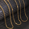 Fashionable stainless steel thick necklace and twisted long necklace