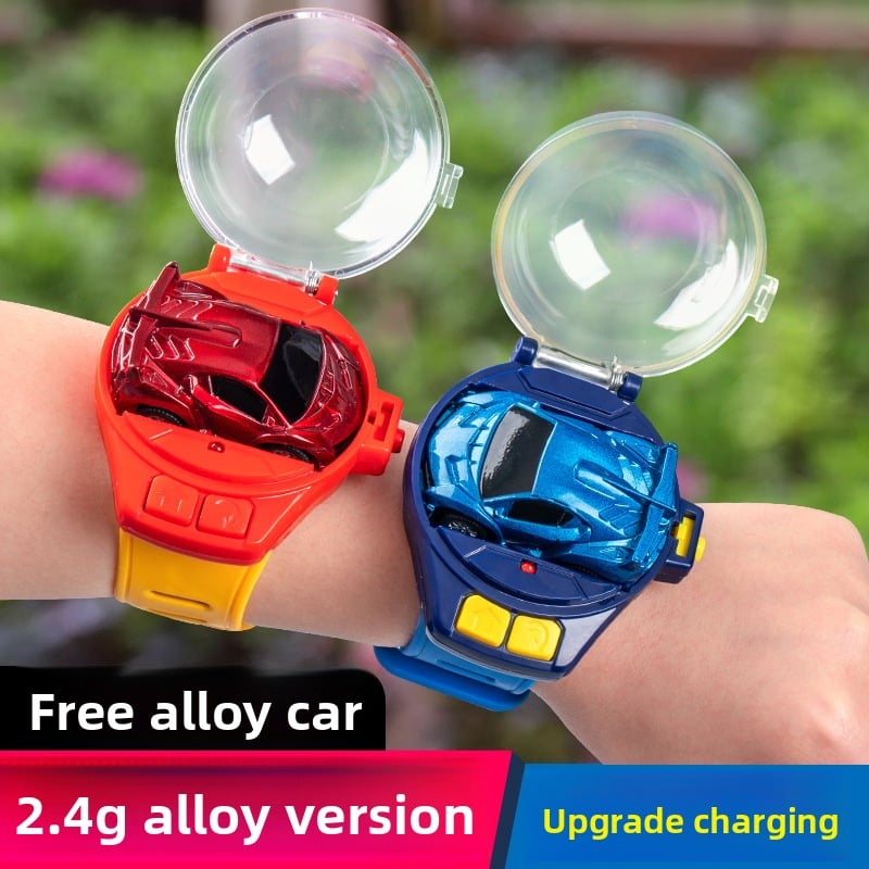 Mini remote control car USB charging cool light watch remote control car boy small gift children remote control car