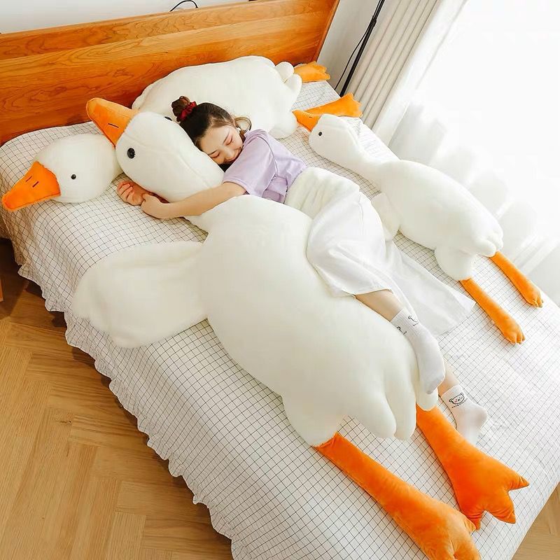 Cute Big White Goose Pillow Plush Toy Goose Doll Doll Doll Bed Sleeping Birthday Gift Girl