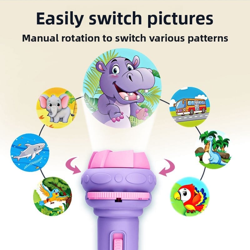 Children's projection flashlight camera toy puzzle luminous toy