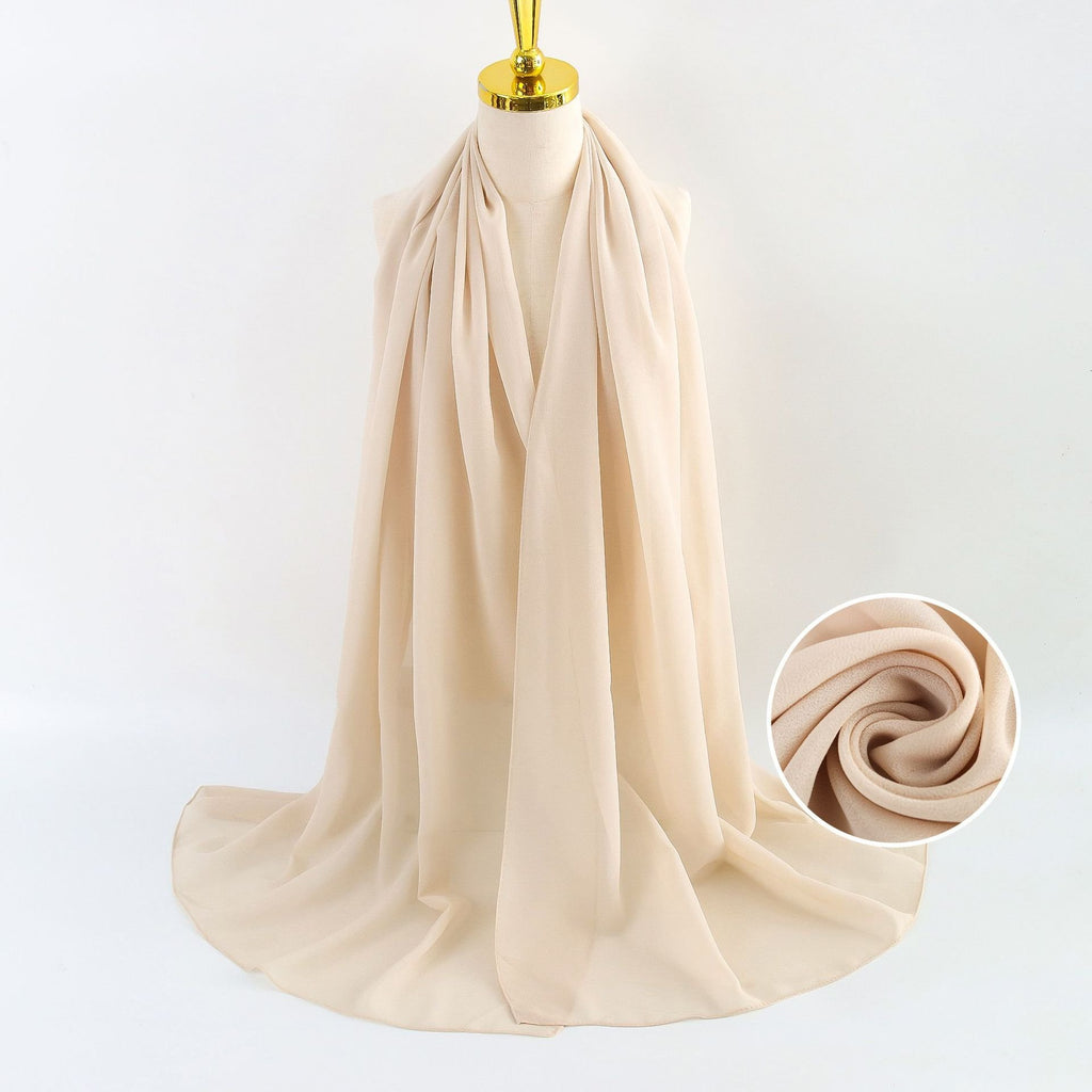 Elegant Pearl Chiffon Scarf for Women