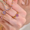 Heart-shaped Purple Flame-Defying Female Ring