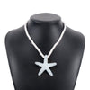 Personalized conch and starfish pendant necklace earrings